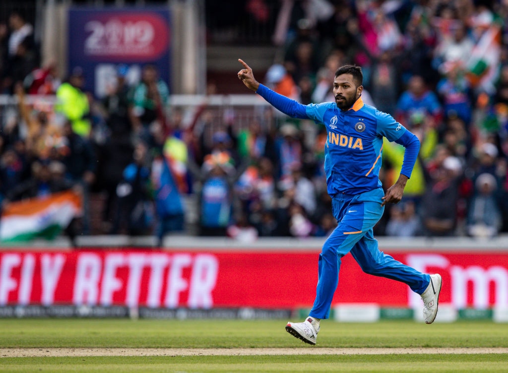 Hardik Pandya (99 wickets) is one wicket away to bring up 100 international wickets in his career