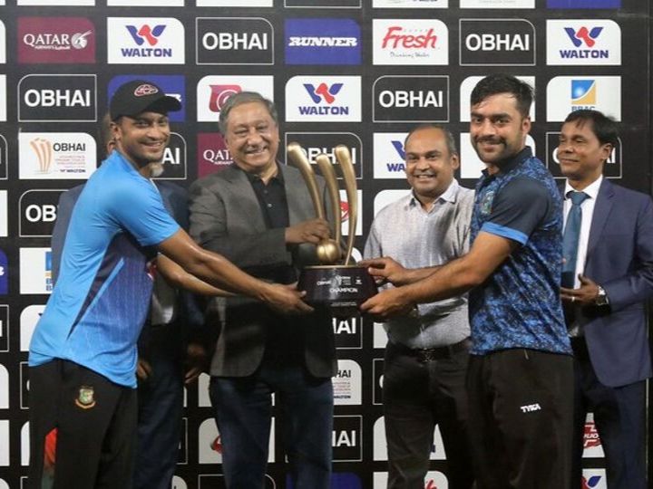 ban vs afg t20i tri series final trophy shared after match abandoned due to rain BAN vs AFG, T20I Tri-Series Final: Trophy Shared After Match Abandoned Due To Rain