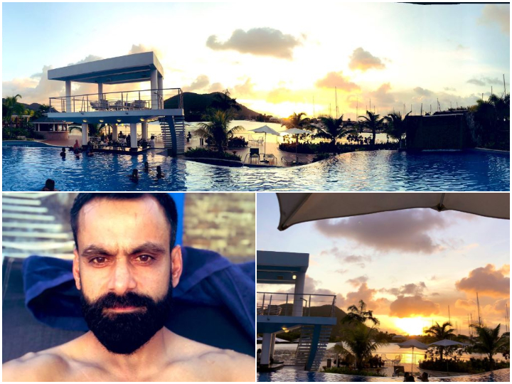 pakistan fans slam mohammed hafeez for posting sunset view in beautiful st lucia Pakistan Fans Slam Mohammed Hafeez For Posting 