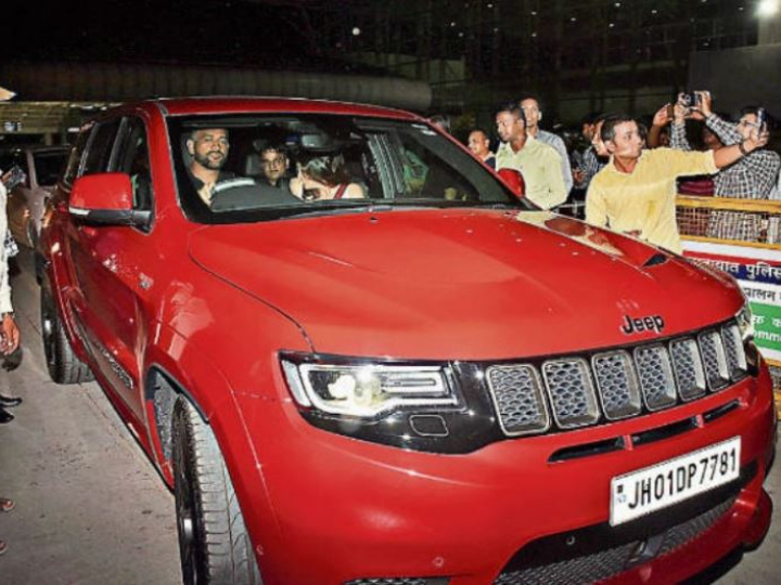 ms dhoni spotted driving his rs 1 12 crore red beast MS Dhoni Spotted Driving His Rs 1.12 Crore 