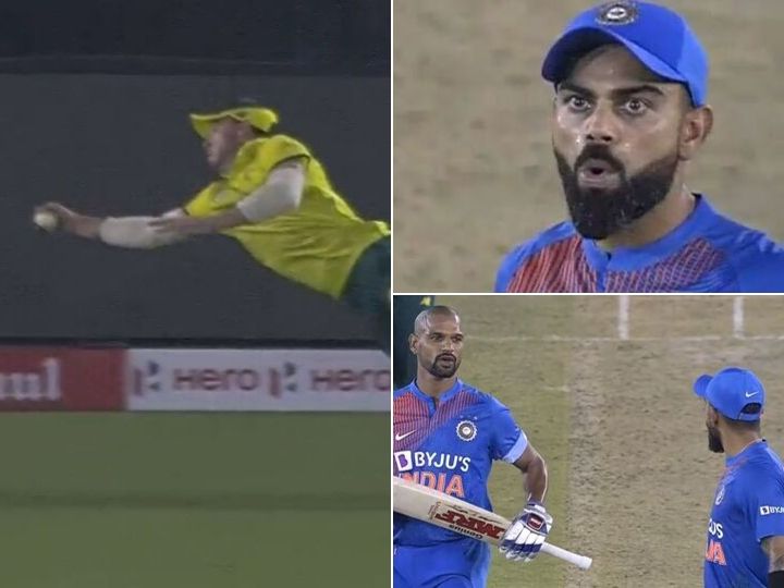 watch david miller takes a jaw dropping catch and kohli couldnt believe it WATCH: David Miller Takes A Jaw-Dropping Catch And Kohli Couldn't Believe It