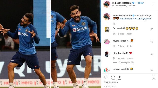 Kid Kohli' Grabs Fans Attention With Weird Gestures Ahead Of IND vs SA 3rd T20I