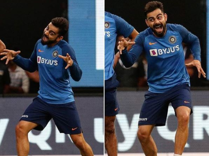 kid kohli grabs fans attention with weird gestures ahead of ind vs sa 3rd t20i 'Kid Kohli' Grabs Fans Attention With Weird Gestures Ahead Of IND vs SA 3rd T20I