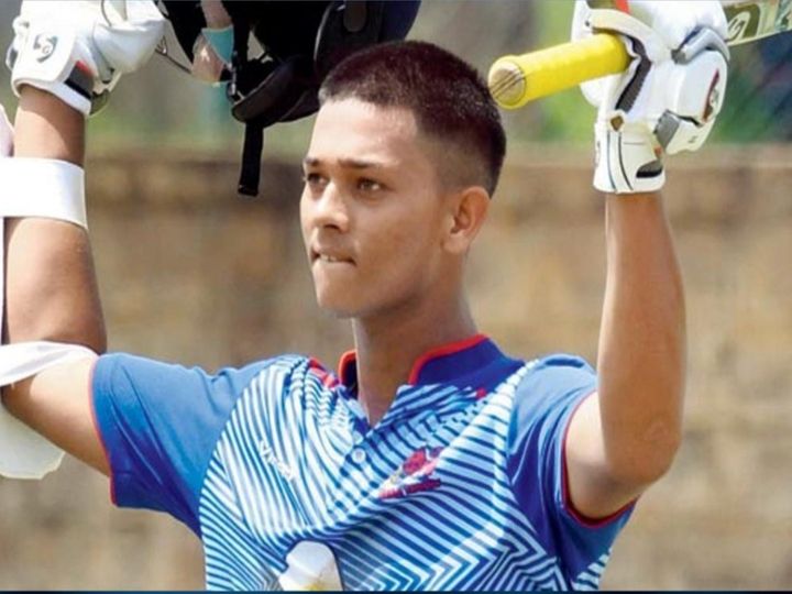 17 year old yashasvi jaiswal becomes youngest to slam list a double hundred 17-Year-Old Yashasvi Jaiswal Becomes Youngest Cricketer To Slam List A Double Ton