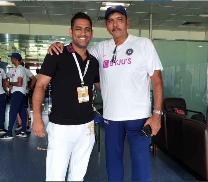 India head coach Ravi Shastri also tweeted an image of him alongside Dhoni. “Great to see a true Indian legend in his den after a fantasti c series win,” Shastri captioned the image
