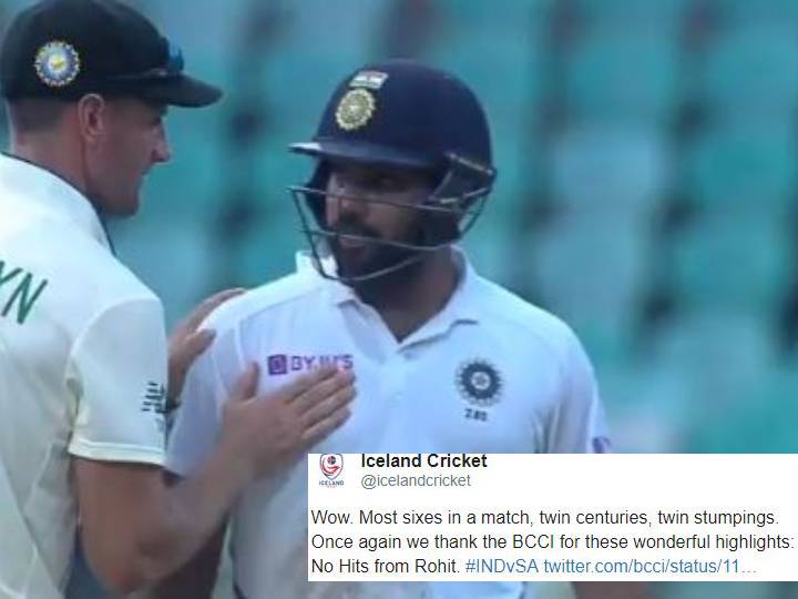 iceland cricket trolls bcci for not showing highlights of rohits innings Iceland Cricket Trolls BCCI For Not Showing Highlights Of Rohit's Innings