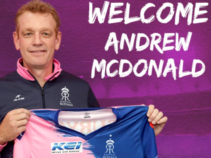 rajasthan royals appoint andrew mcdonald as new head coach Rajasthan Royals Appoint Andrew McDonald As New Head Coach