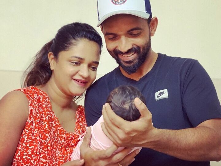 Rahane Shares First Pic With Newborn Daughter & Tendulkar Sends A Hilarious Message