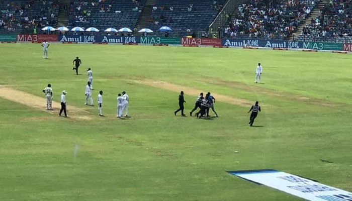 IND vs SA, 2nd Test: Fan Breaches Security, Enters Field To Touch Rohit Sharma's Feet