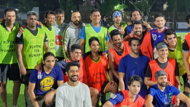 MS Dhoni, Paes Play Charity Football Match In Mumbai