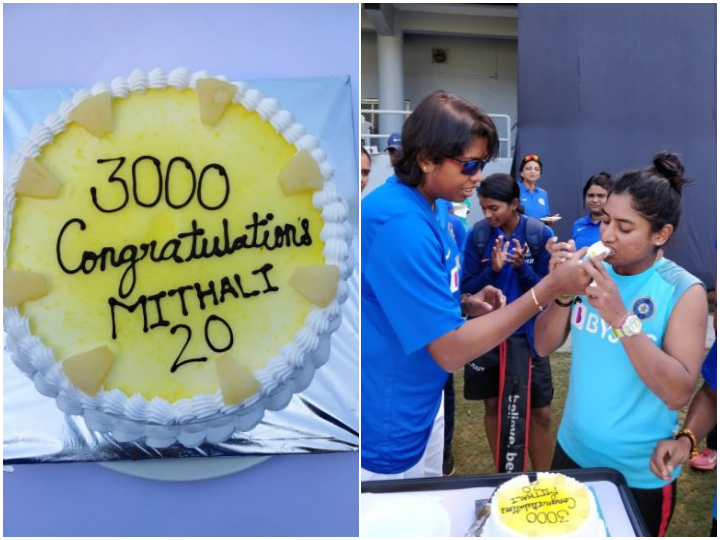 watch bcci celebrates mithalis 20 years in odi cricket with a cake cutting ceremony WATCH: BCCI Celebrates Mithali's 20 Years In ODI Cricket With A Cake-Cutting Ceremony