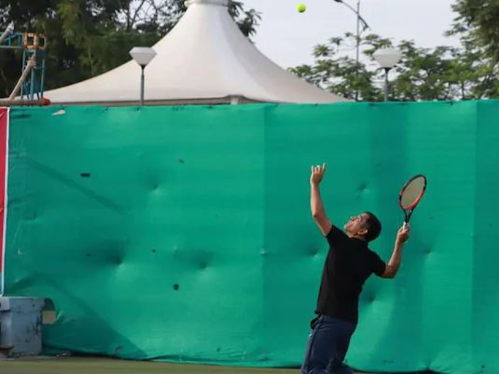 WATCH: 'Master Of All Sports' - Dhoni Plays Local Tennis Tournament In Ranchi