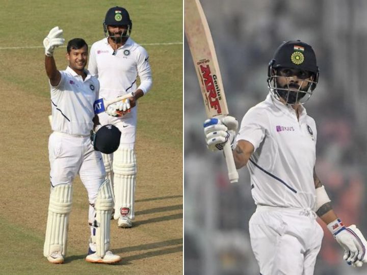 icc test rankings kohli bridges gap with smith mayank enters top 10 ICC Test Rankings: Kohli Bridges Gap With Smith, Mayank Enters Top 10