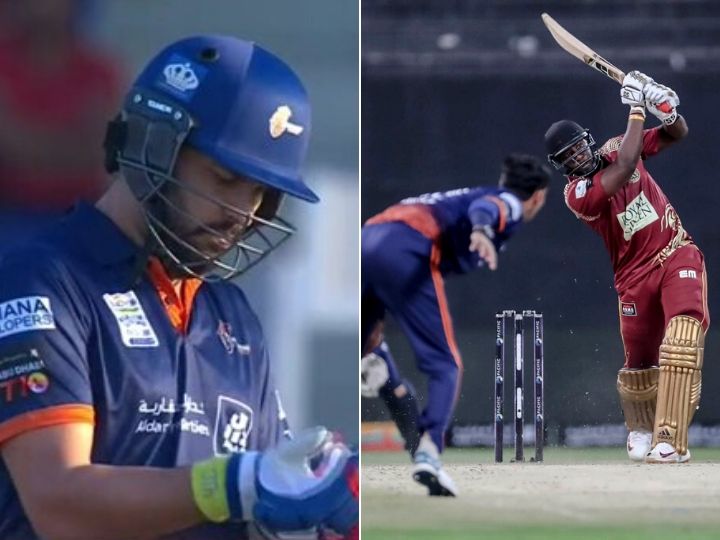 t10 league 2019 yuvraj flops on debut russell slams 21 ball fifty T10 League 2019: Yuvraj Flops on Debut, Russell Slams 21-Ball Fifty