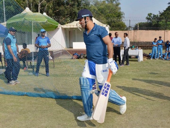 watch ms dhoni back at nets seen batting in ranchi WATCH: MS Dhoni Back At Nets, Seen Batting In Ranchi