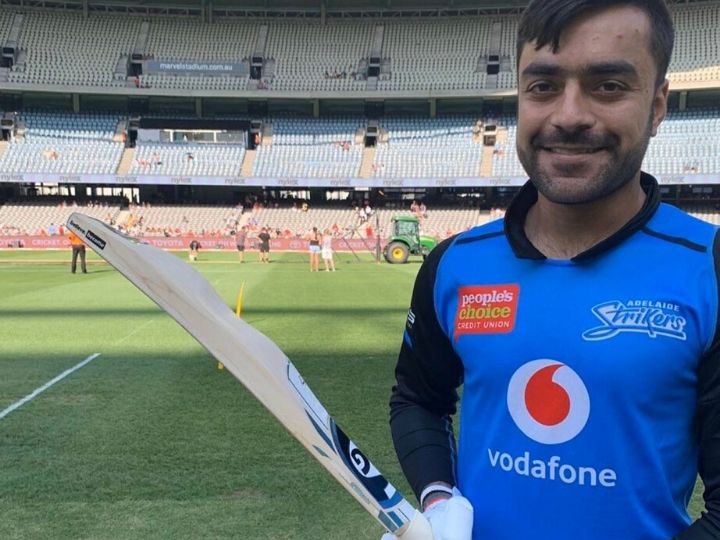 bbl 2019 rashid khan introduces camel bat picture goes viral BBL 2019: Rashid Khan Introduces 'Camel' Bat, Picture Goes Viral