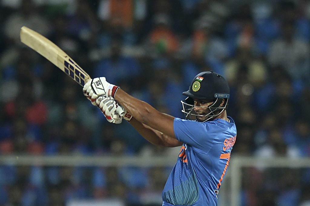 Dube was caught at the cover by Shimron Hetmyer to spinner Hayden Walsh in the 11th over, reducing India to 97/3