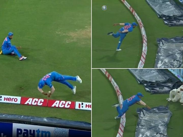 watch hitman turns superman rohits unbelievable fielding efforts against wi WATCH: 'HITMAN Turns SUPERMAN' - Rohit's Unbelievable Fielding Efforts Against WI