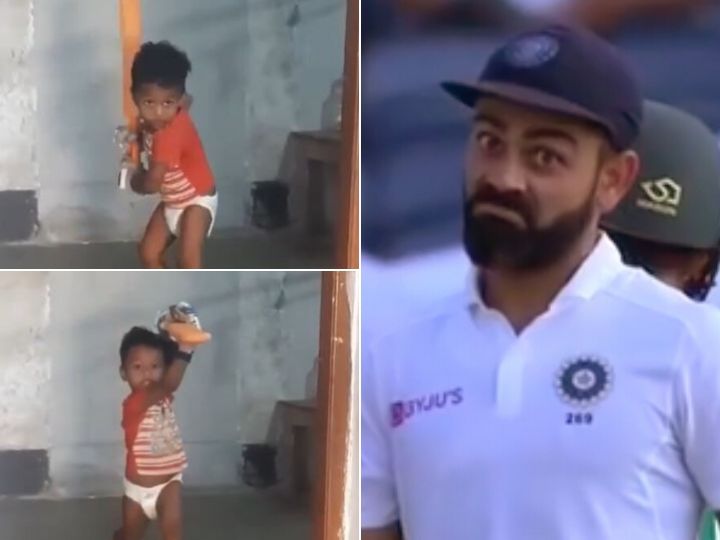 WATCH: Kohli Stunned By Batting Of Kid In Diaper; Responds To Video Shared By Pietersen
