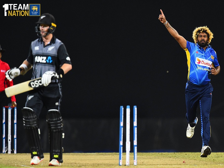 lasith malinga sets t20 bowling record sri lanka lose to new zealand T20 में सबसे ज्यादा विकेट लेने वाले गेंदबाज बने लसिथ मलिंगा, श्रीलंका को मिली न्यूजीलैंड के खिलाफ हार