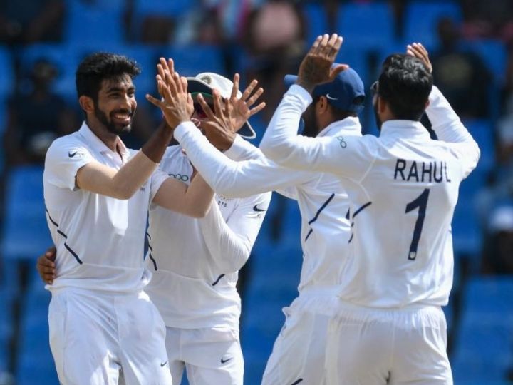 record jasprit bumrah first indian bowlers to claim test hat tricks outside asia RECORD WI vs IND: एशिया के बाहर हैट-ट्रिक लेने वाले पहले भारतीय बने जसप्रीत बुमराह