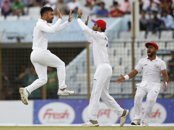 rashid khan is first debutante test captain to claim a 10 wicket and hit individual fifty in same match कप्तानी में डेब्यू करते हुए राशिद खान ने टेस्ट क्रिकेट में रचा इतिहास