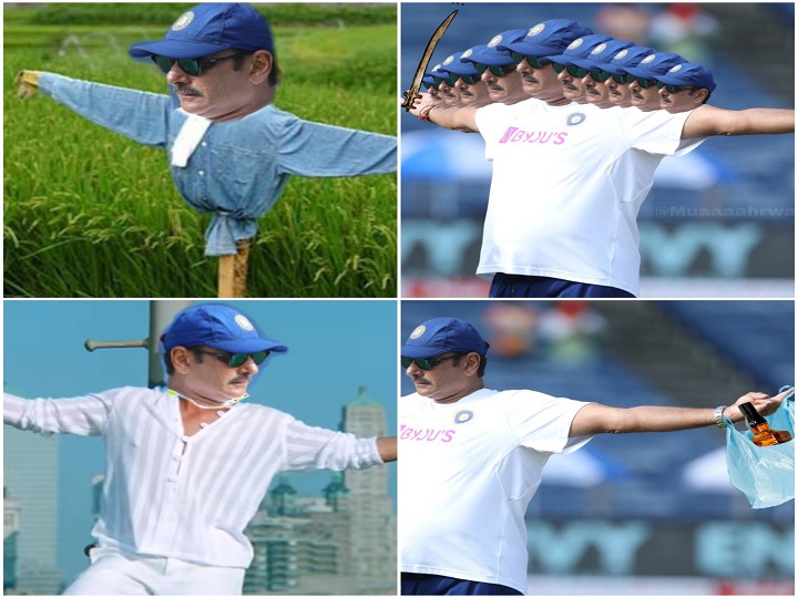 रवि शास्त्री के 'टाइटेनिक' पोज को देखकर ट्विटर पर यूजर्स ने किया ट्रोल