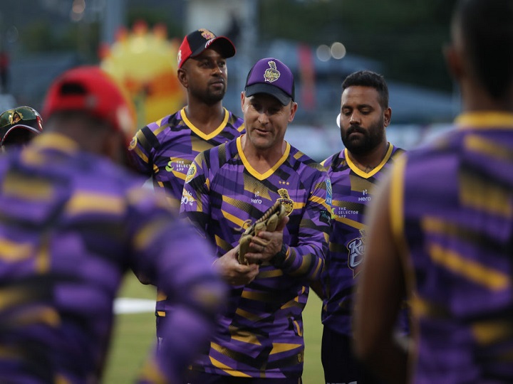 trinbago knight riders celebrate coach brendon mccullums birthday in style त्रिनबागो नाइट राइडर्स ने अपने हेड कोच ब्रैंडन मैक्कलम का जन्मदिन इस खास अंदाज में मनाया