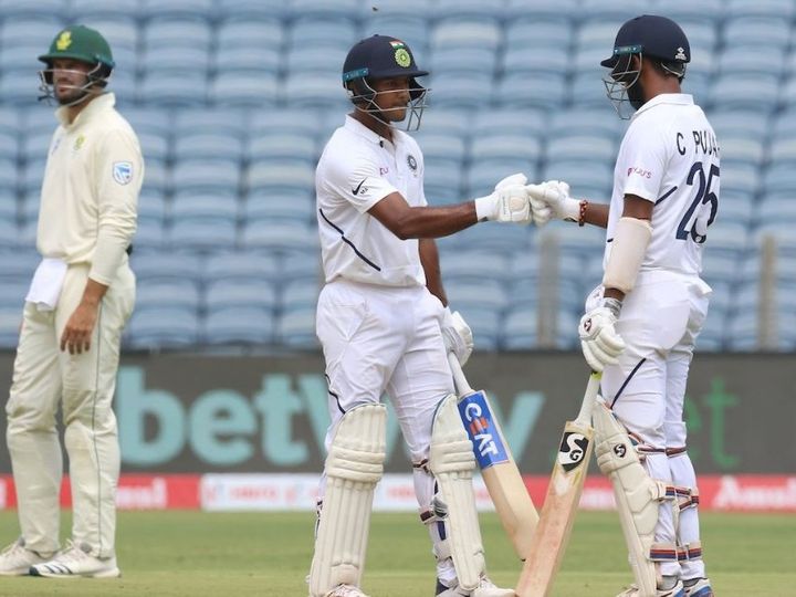 ind vs sa 2nd test day a tea mayank agarwal reached close to century india scored 168 runs after losing two wickets IND vs SA, 2nd Test Day-1 Tea: शतक के करीब पहुंचे मयंक अग्रवाल, भारत ने दो विकेट गंवाकर बनाए 168 रन