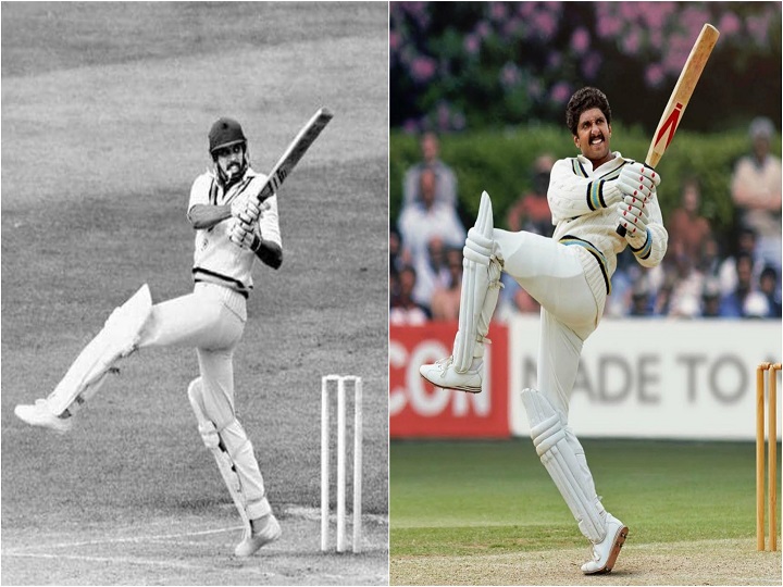 ranveer singh as kapil dev nails the cricketers iconic natraj shot in new pic रणवीर सिंह ने कॉपी किया कपिल देव का मशहूर 'नटराज पोज' वाला शॉट, सोशल मीडिया पर किया शेयर