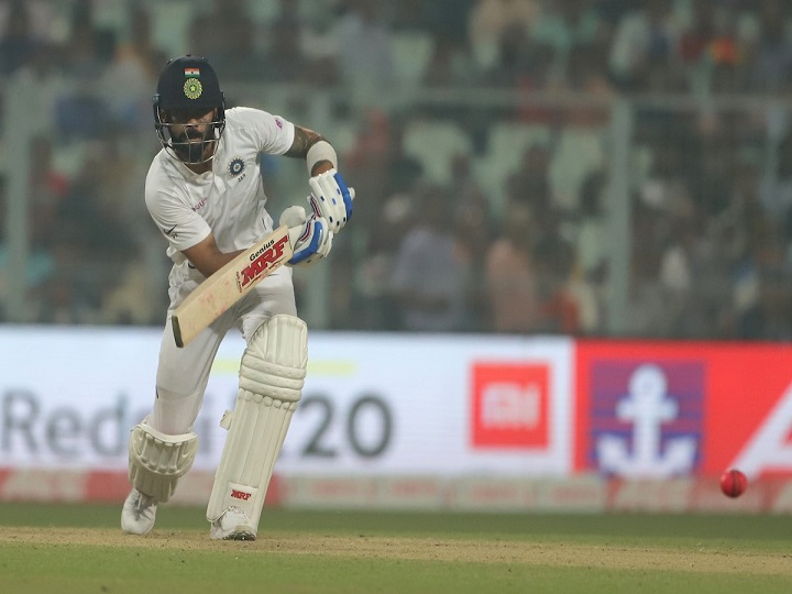 virat kohli becomes quickest to 5000 runs as test captain IND vs BAN DAY 1: गुलाबी गेंद टेस्ट के पहले दिन ही विराट ने रचा इतिहास, टेस्ट में सबसे तेजी से 5000 रन बनाने वाले कप्तान