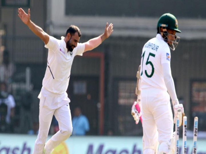 india vs bangladesh 1st test day 1 tea ban lost 7 wickets for 140 shami bags 3 IND Vs BAN 1st Test Day 1 Tea: भारतीय गेंदबाजों का कहर जारी, बांग्लादेश ने 140 पर 7 विकेट गवांए