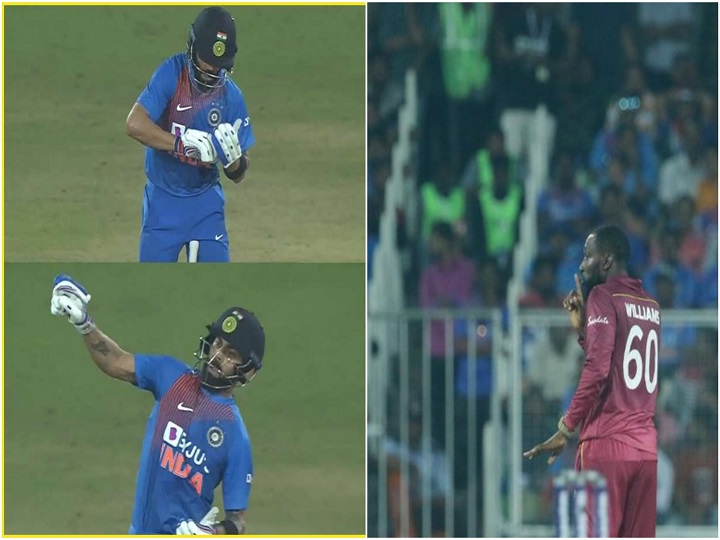 kesrick williams takes virat kohlis wicket bowlers reaction intrigues fans केसरिक विलियम्स ने विराट का विकेट लेकर क्राउड को करवाया शांत, अब ट्विटर पर फैंस ने दिया रिएक्शन