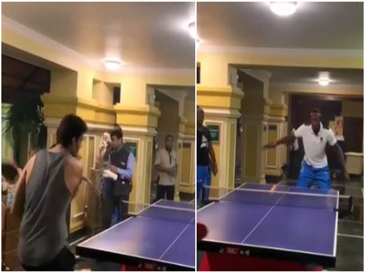 IND vs WI: इस बार क्रिकेट नहीं बल्कि टेबल टेनिस में शिवम दुबे और जेसन होल्डर के बीच हुआ मुकाबला, यहां देखें वीडियो