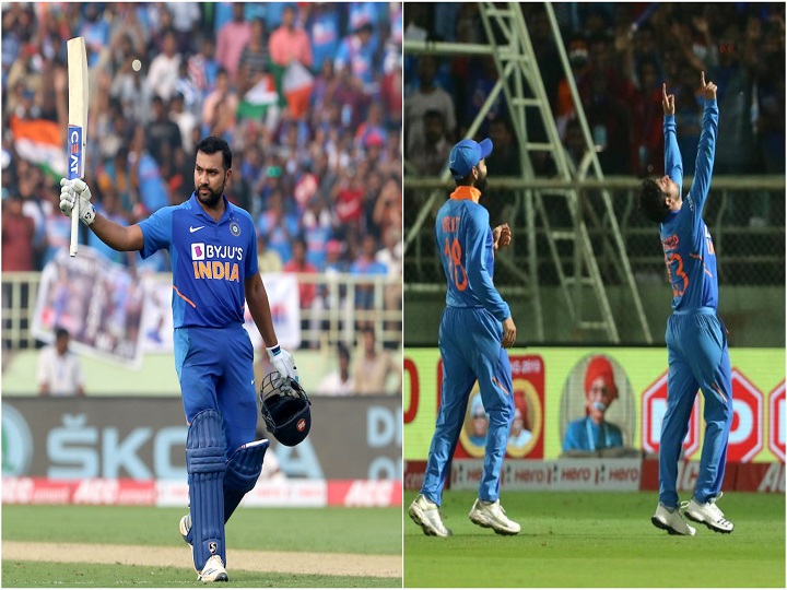 ind vs wi 2nd odi with kuldeeps hattrick and rohit tons india win by 107 runs IND vs WI 2nd ODI: रोहित के शतकीय पारी और कुलदीप के हैट्रिक की बदौलत, भारत ने विंडीज को 107 रनों से चटाई धूल