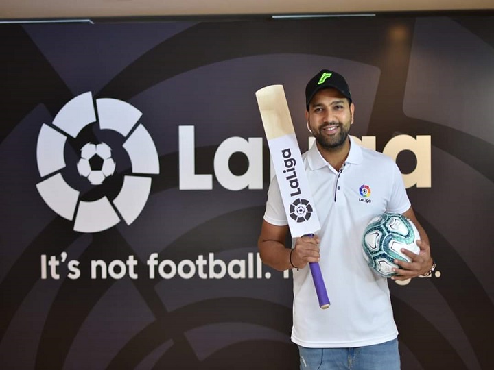 la liga appoints cricketer rohit sharma as brand ambassador in india ला लीगा ने रोहित शर्मा को बनाया भारत का पहला ब्रांड एम्बेसेडर