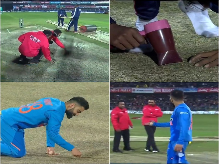 india vs sri lanka 1st t20i highlights match abandoned due to rain damp pitch IND vs SL 1st T20: बारिश के बाद गीले पिच को सुखाने के लिए निकल गए हेयरड्रायर और वैक्यूम क्लिनर लेकिन अंत में रद्द हो गया मैच